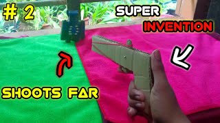 How to make simple rubber band gun with cardboard /super invention