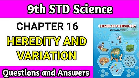 9th class science chapter 16 exercise | Heredity and variation Question and answer maharashtra board