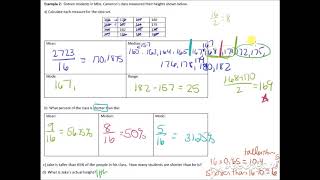MAP4C 3.0 Statistics, Activating Prior Knowledge