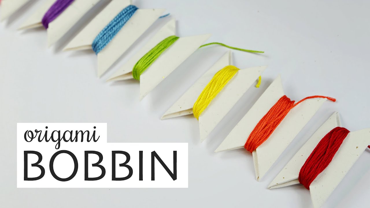 Origami Bobbin / Spool Tutorial - Sewing Thread Holders - DIY