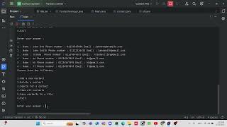 Contact Management System by java