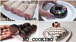 5 Minutes Fireless Recipes For Competition Chocolate Treat, Bread Dessert, Oreo Bread Cake, Donut