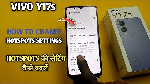 How To Change Hotspot password in Vivo Y17s | Vivo Y17s में Hotspot Data Limit कैसे लगाएं