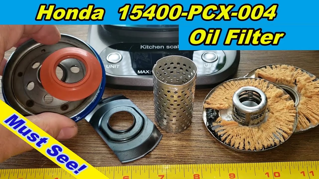 Honda Oil Filter Cut Open 15400PCX004 Oil Filter Review YouTube