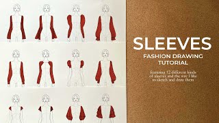 How To Draw Sleeves ♥ Fashion Sketch Tutorial | How To Draw Clothes