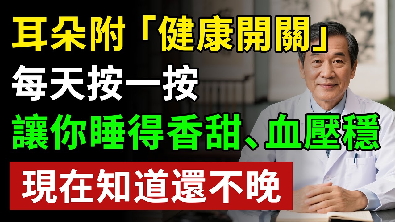 耳朵附「健康開關」！每天按一按，讓你睡得香甜、血壓穩，現在知道還不晚！揭秘養生真相健康知識老年健康#健康知识 #健康飲食 #養老生活 #老年健康 #樂齡健康