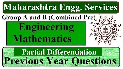 Previous Year Questions on Partial Differentiation | Engg. Mathematics Lectures | MES Pre Exam