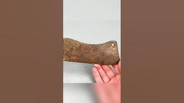 From Rusty to Razor-Sharp: Restoring a Forgotten Meat Cleaver 🔥🔪 #shorts #trending #usa