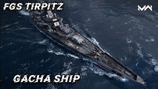 FGS Tirpitz - Upcoming Gacha ship to Modern Warships !! screenshot 3