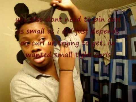 Pin Curl Short Natural Hair Tutorial Youtube