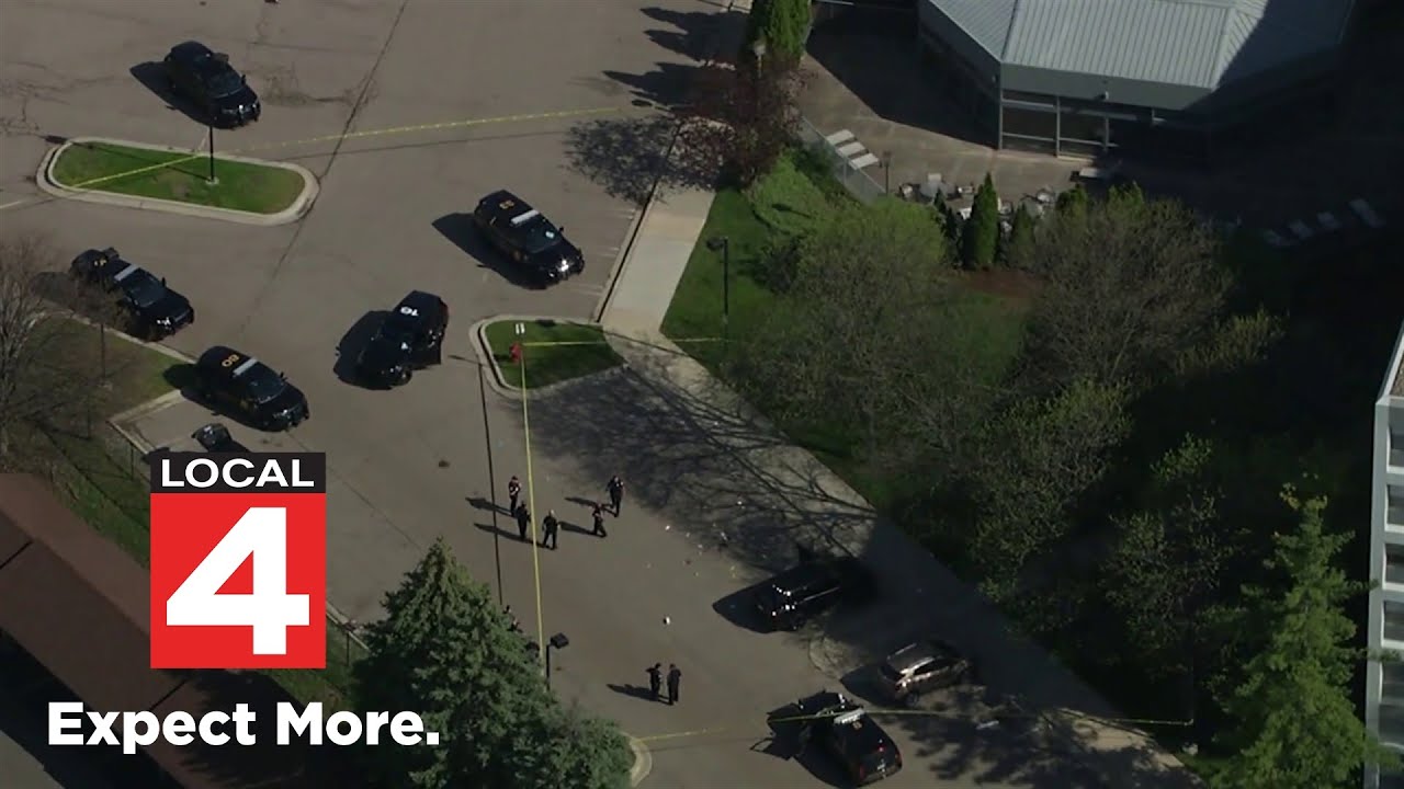Footage of May 8, 2023, shooting scene outside Marriott hotel in Southfield