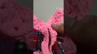 crochet long bow 🎀 diy # just fall over here # very simple#artandcraft
