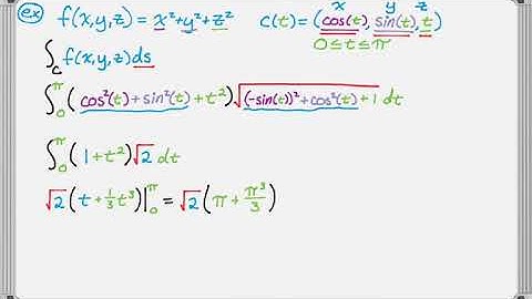 Examples of Line Integrals of Scalar Functions