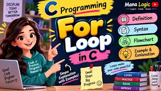 Information For Loop in C 🔄 | Definition, Syntax, Flowchart & Example | C Programming for Beginners Update