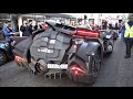 CRAZY BATMOBILE on Gumball3000 with Lamborghini engine revving!!