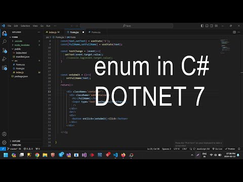 Enum in C# hindi with dotnet 7 using Visual Studio Code