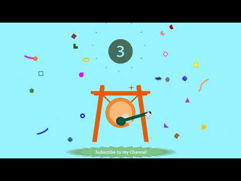 Drum Timer 5 seconds countdown Intro Video in PowerPoint - Gong drum simple bell sound