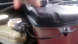 Jaguar x type coolant leak loud fans