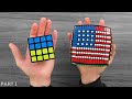 Drapeaux de tous les pays sur le rubiks cube 3x3  15x15