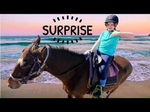 My FIRST HORSE RIDE ON THE BEACH  | SURPRISING ALIYAH