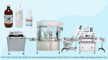 Best Bottle Unscrambler Filling Capping Machines Line for 30ml-500ml Medical Isopropyl Alcohol