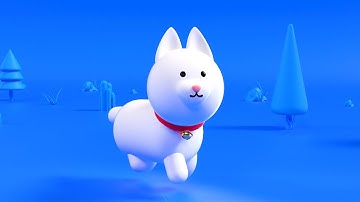 3D Cute Cat Running Animation in Cinema 4D
