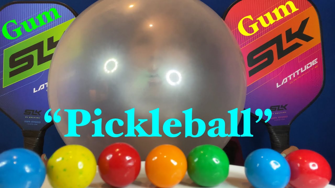 ASMR DUBBLE BUBBLE PICKLEBALL: BIGGEST BUBBLE GUM SNAPPING  CHEWING             #먹방 #껌  #껌씹는소리