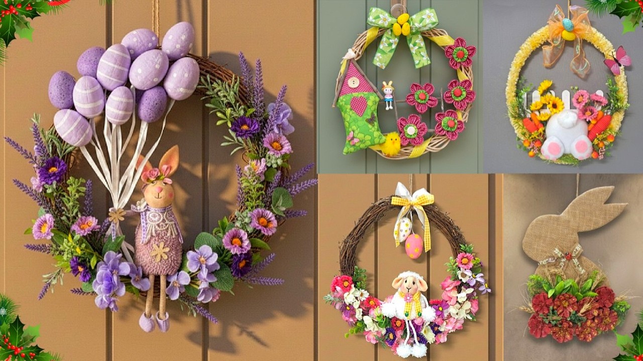 5 новых идей для пасхальных венков из обычных материалов, которые можно найти дома | Простая идея...