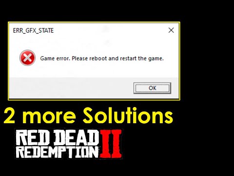 They ever gonna fix the ERR_GFX_STATE crash? :: Red Dead Redemption 2  General Discussions