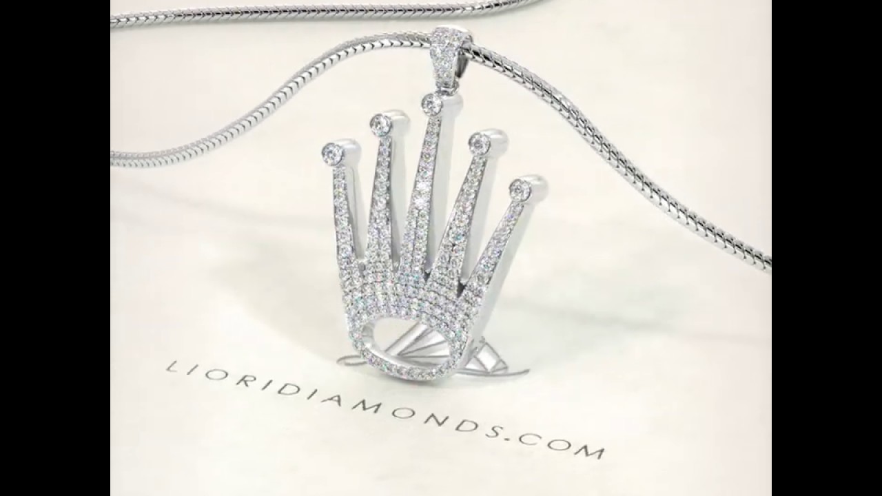 rolex diamond pendant