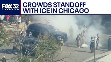 Large crowds tear-gassed by federal agents in Chicago