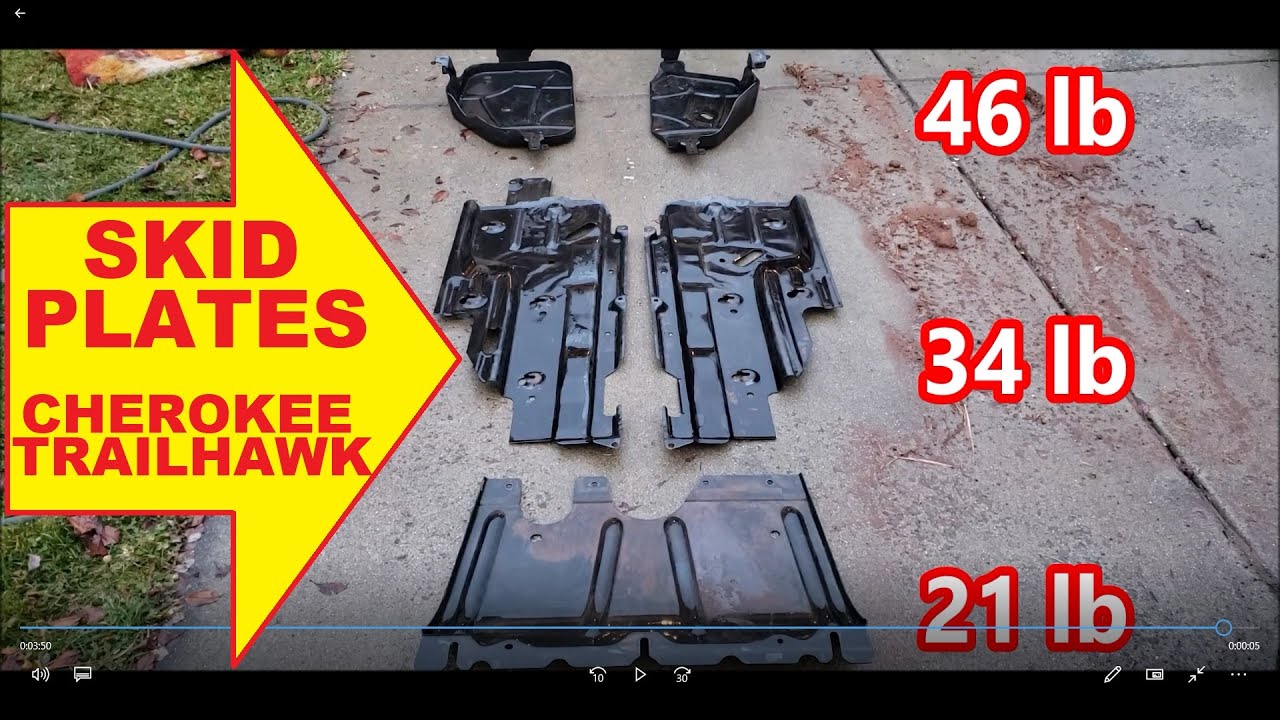 33 Jeep Cherokee KL Skid Plates Removed From The Trailhawk YouTube