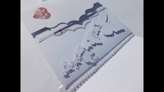 Elegant white wedding scrapbook album and memory book   inside pages