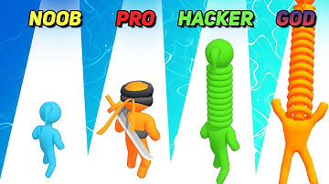NOOB vs PRO vs HACKER vs GOD in Long Neck Run