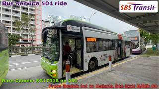 Rare Cameo! SBS Transit bus service 401 SG1701S. Man A22 (Euro V, Batch 3)