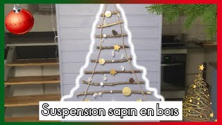  [ Déco noël ] Suspension sapin en bois - Clara