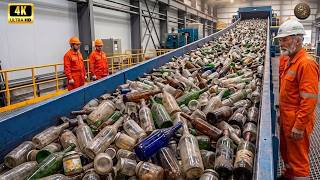 How Millions of Glass Bottles Are Recycled In Factory – Massive Glass Recycling Line