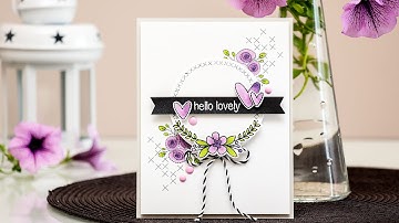 Faux Hand Stitched Card + Neat & Tangled July 2015 Release