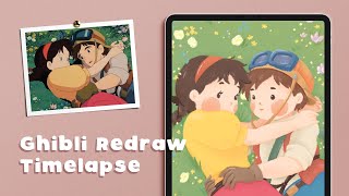 Ghibli Redraw (Castle In The Sky) - Procreate Timelapse