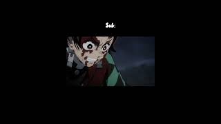 Times when sub was 10x better that dub pt.1 #shorts #anime #demonslayer #sub #dub #inosuke #tanjiro