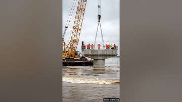 Building a Bridge in the Middle of a Flood Pt17 #Construction 1080p, h264