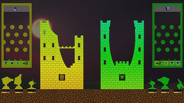 Castle Destruction Marble Race in Algodoo ☆ The War Day #184-190