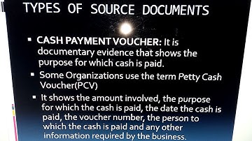 Accounting Source Documents.
