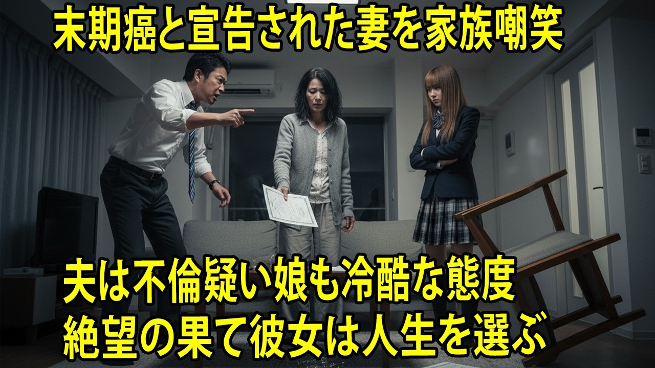 不倫夫と我儘な娘。病床の私を嘲笑う姑。全てを捨てて離婚した妻の最期に、日本中が涙した。残された家族が知った残酷な真実