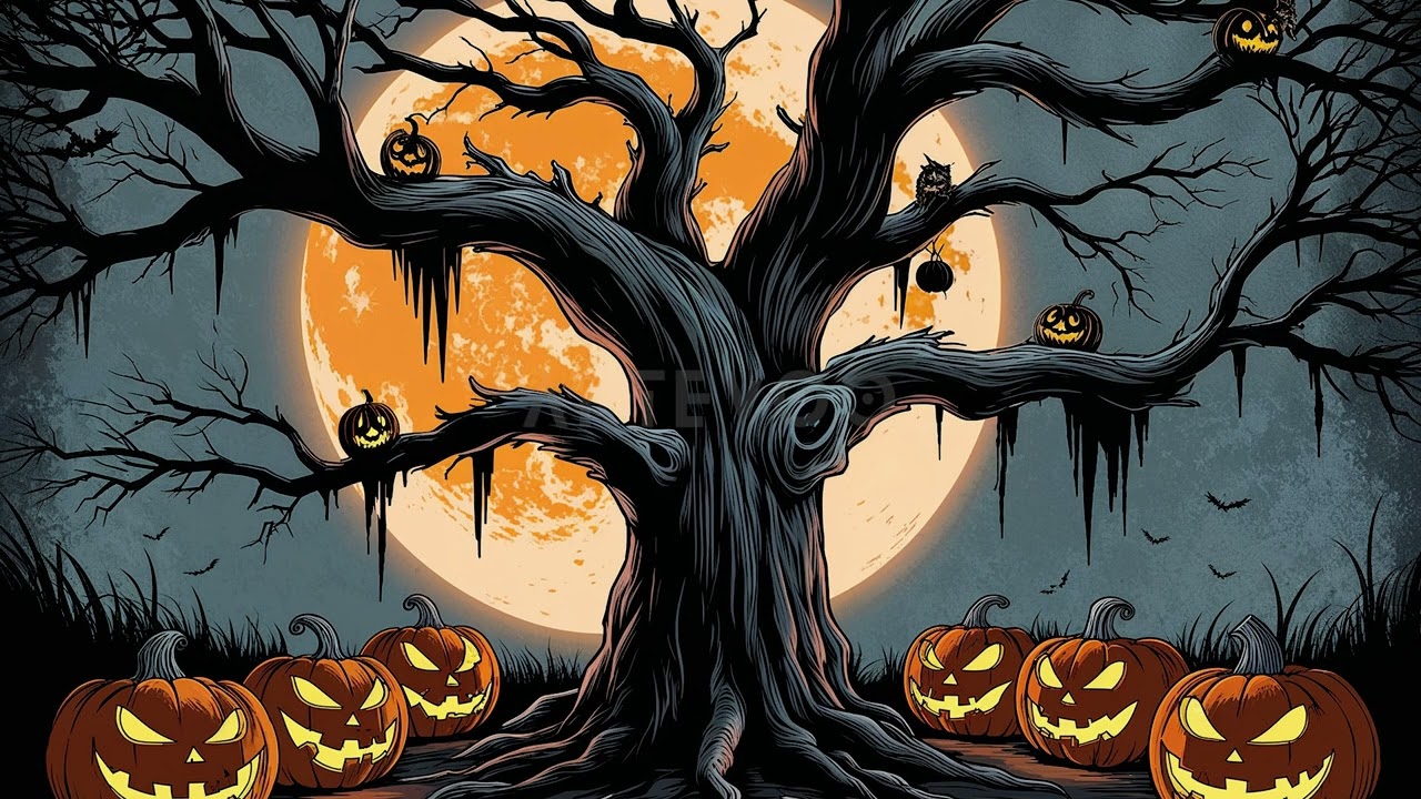 Haunted Tree Forest House Castle Mansion Frame TV Art Screensaver 🌲 Spooky Academia Gothic Halloween