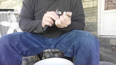 Glass bottle bottom knapping part2