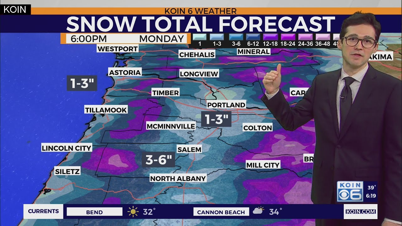 Weather forecast: Cold air moves in and snow to follow for Portland ...