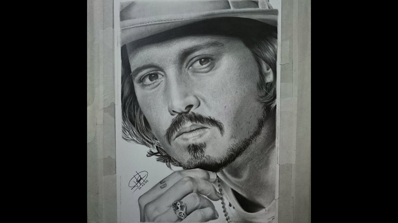 Drawing Johnny Depp Desenhando Johnny Depp - YouTube.