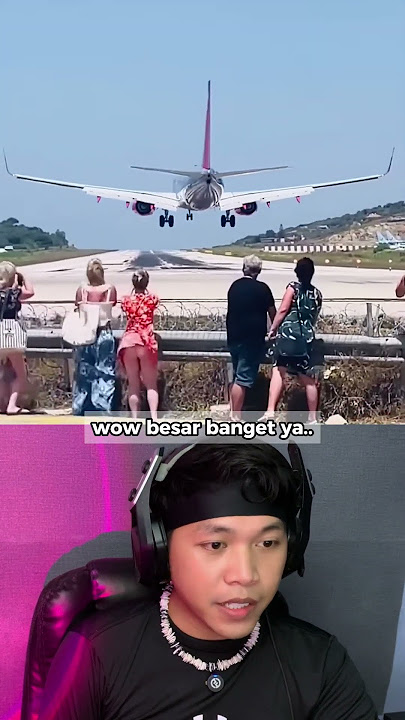 Inilah Penampakan Pesawat Mendarat Dari Jarak Paling Dekat 😱 #shorts