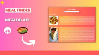 🇮🇳Create a Meal Finder Website 😋 with HTML, CSS, jQuery, and the MealDB API | Discover Your Meal |